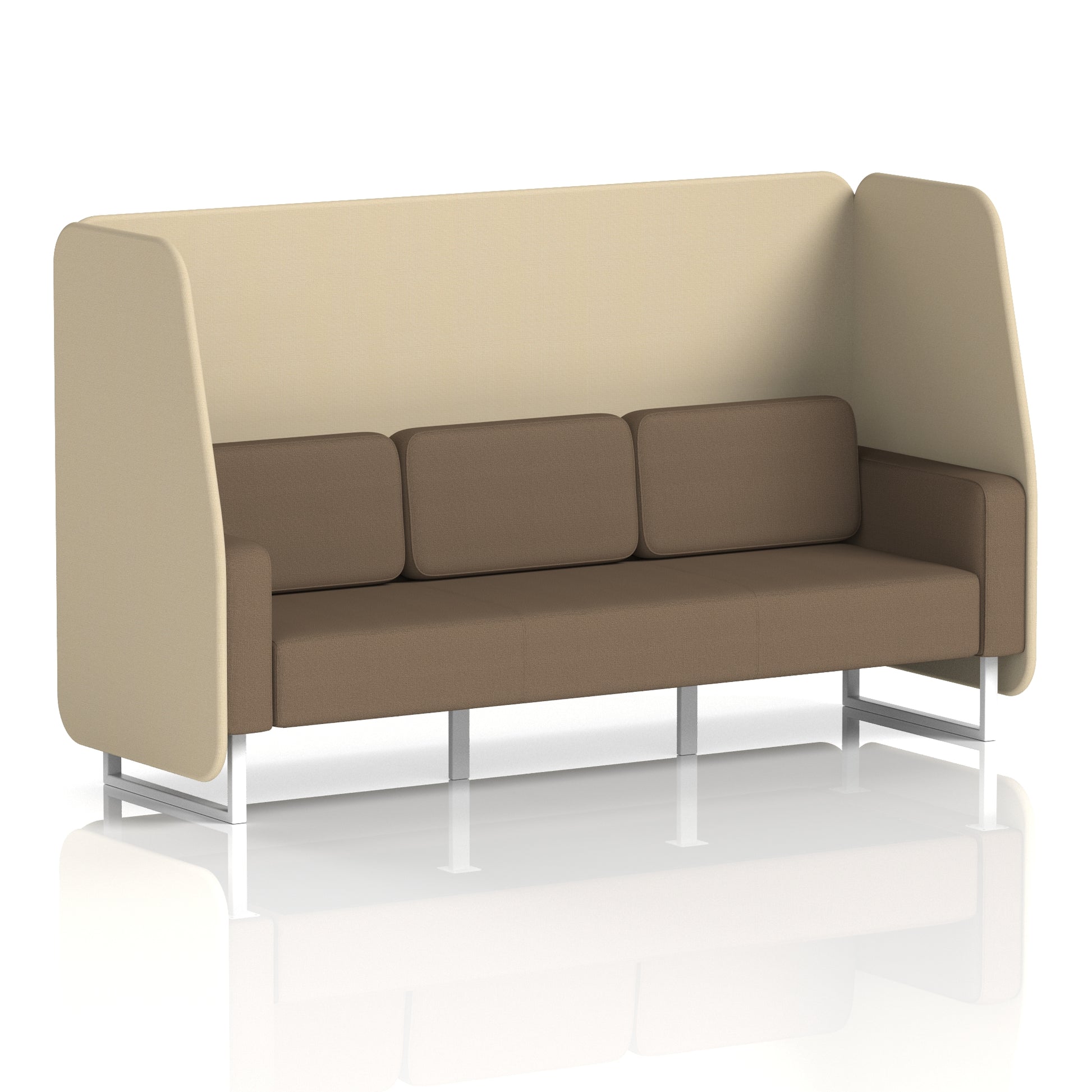 Brixworth Open Booth With White Legs in Two Tone
