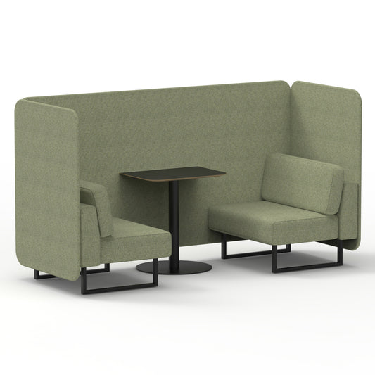 EE - Brixworth Bench Booth With Black Table In Single Tone