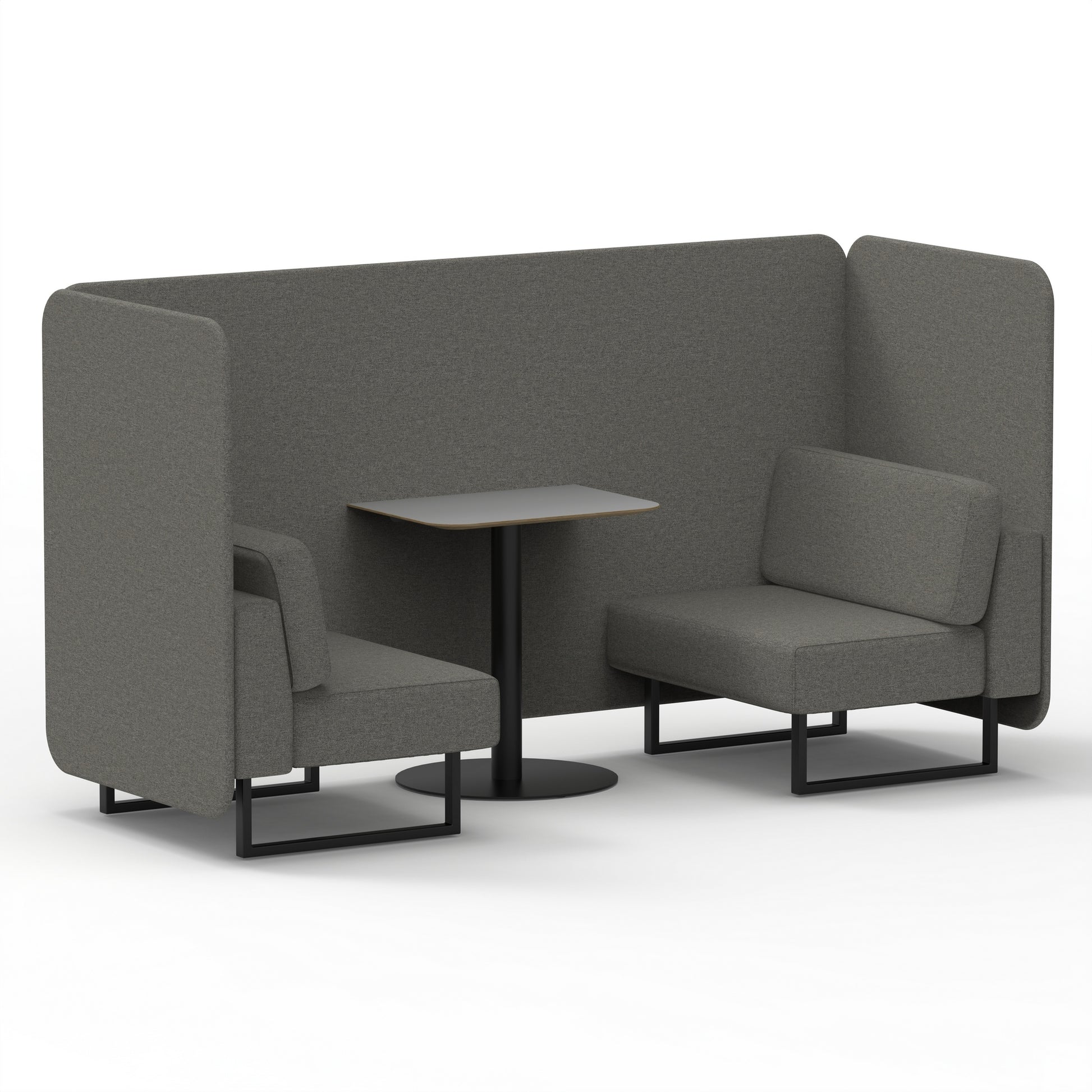 Brixworth Bench Booth With Grey Table In Single Tone