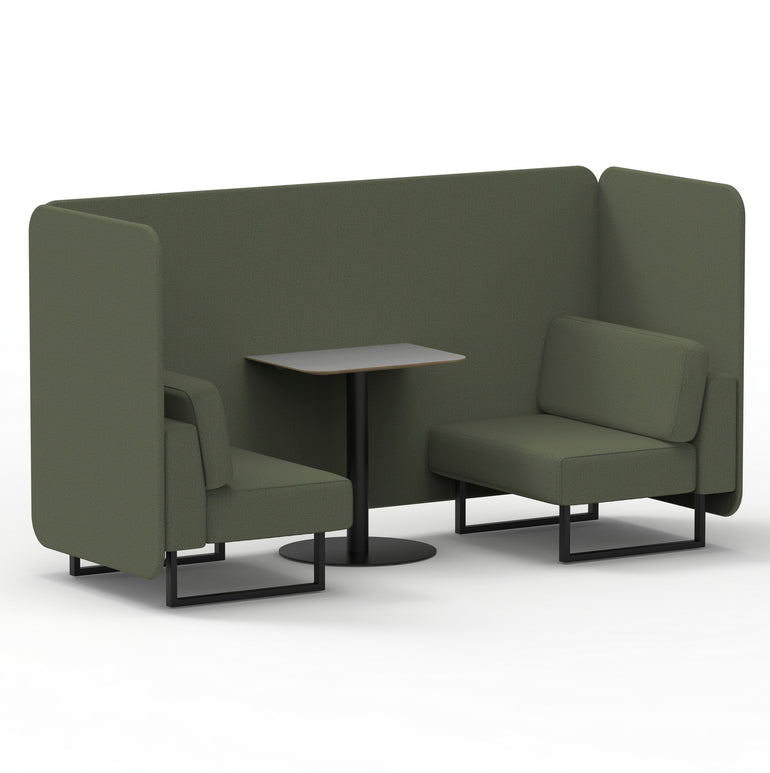 Brixworth Bench Booth With Grey Table In Single Tone