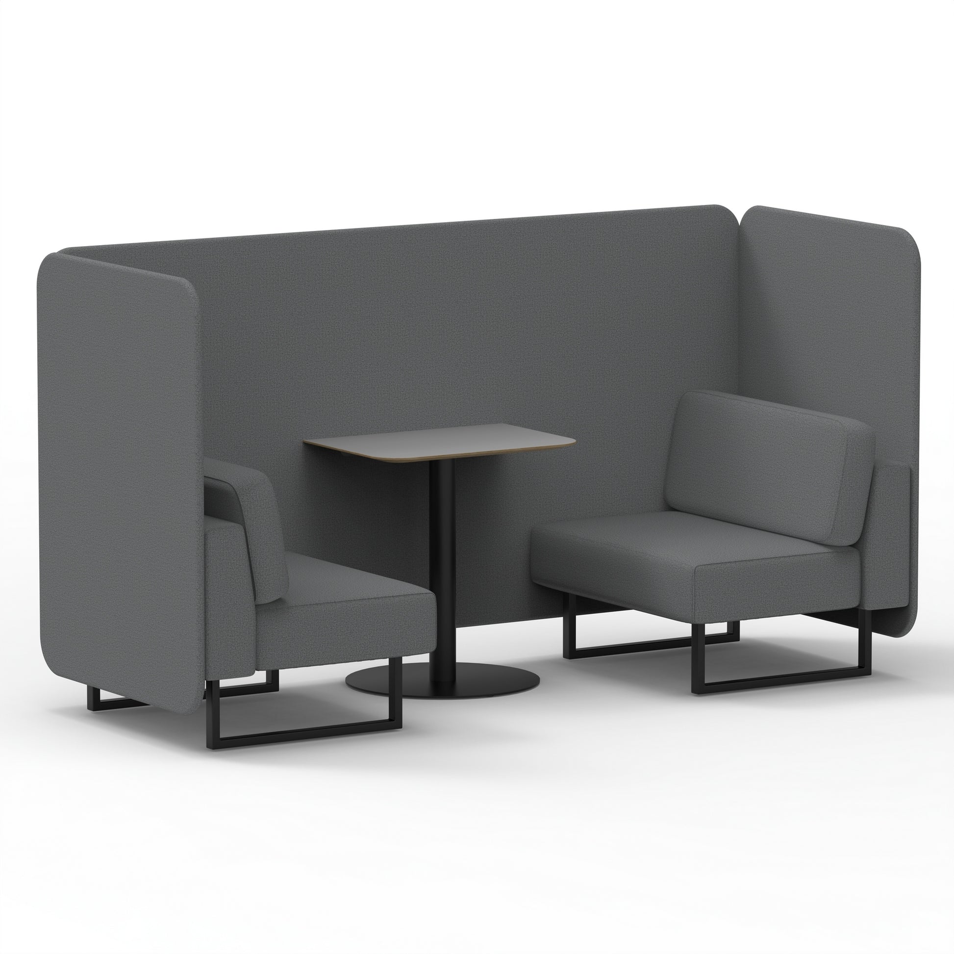 Brixworth Bench Booth With Grey Table In Single Tone