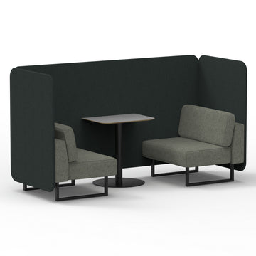 Rivet - Charcoal Panels And Vitreous Sofa