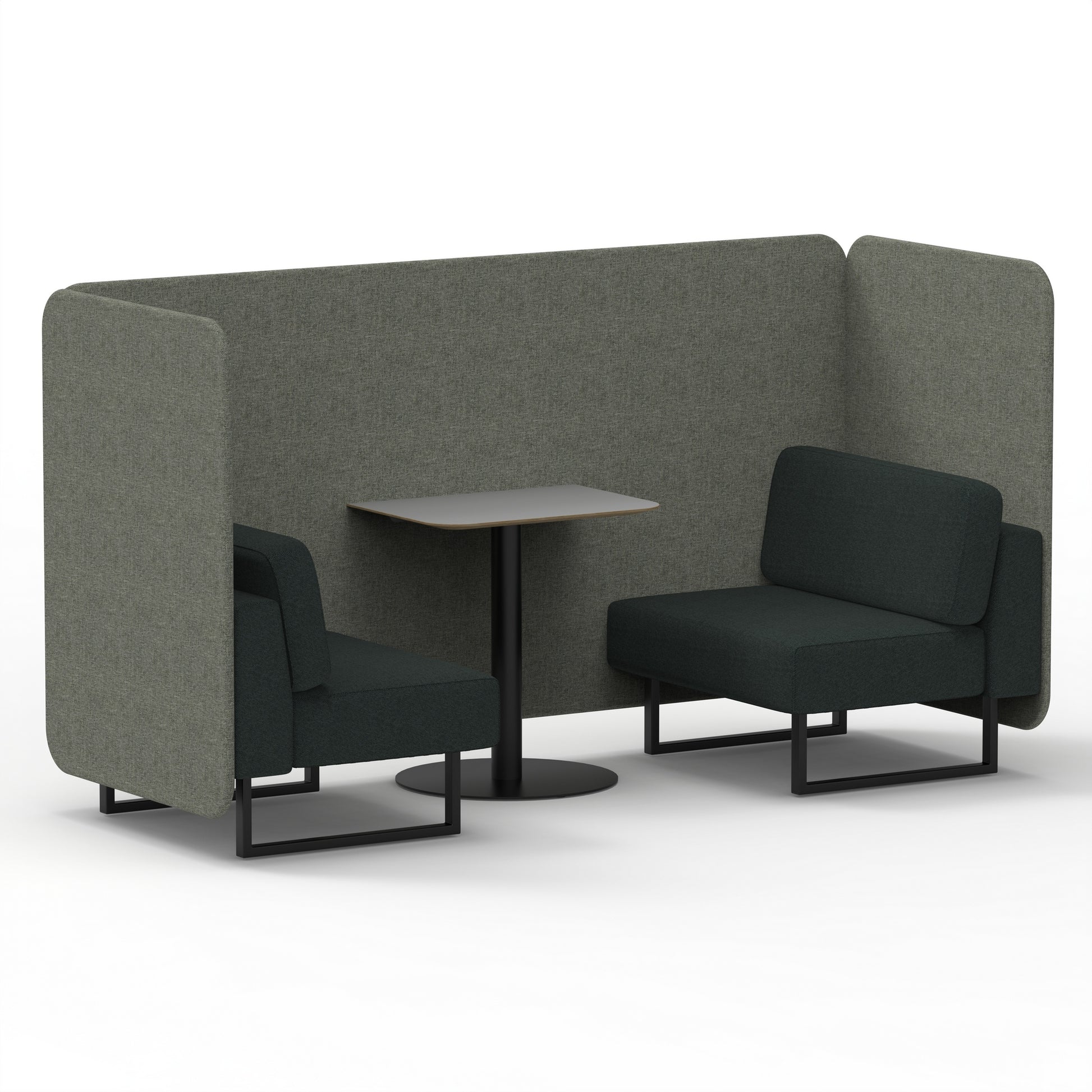 Brixworth Bench Booth With Grey Table In Two Tone