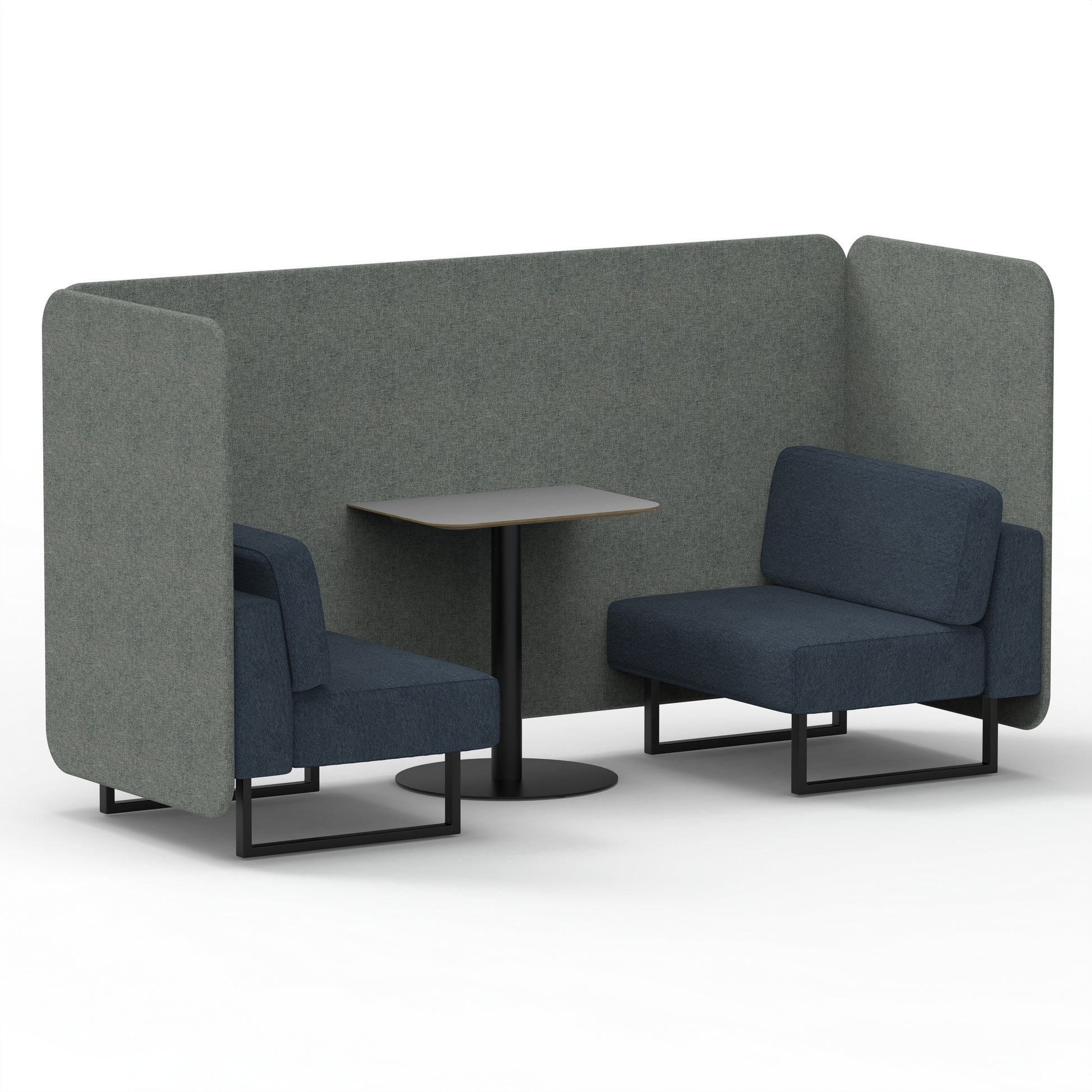 Brixworth Bench Booth With Grey Table In Two Tone