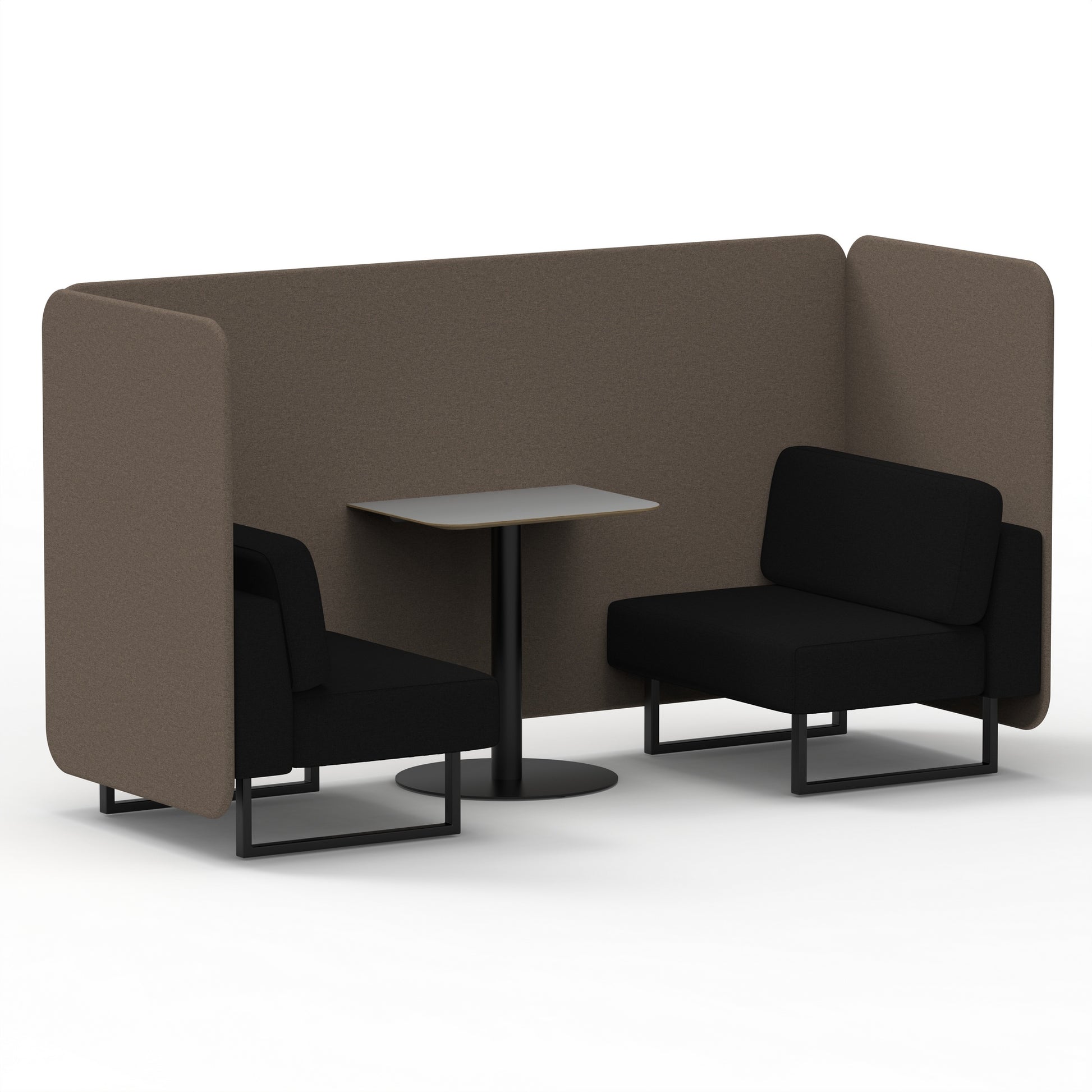 Brixworth Bench Booth With Grey Table In Two Tone