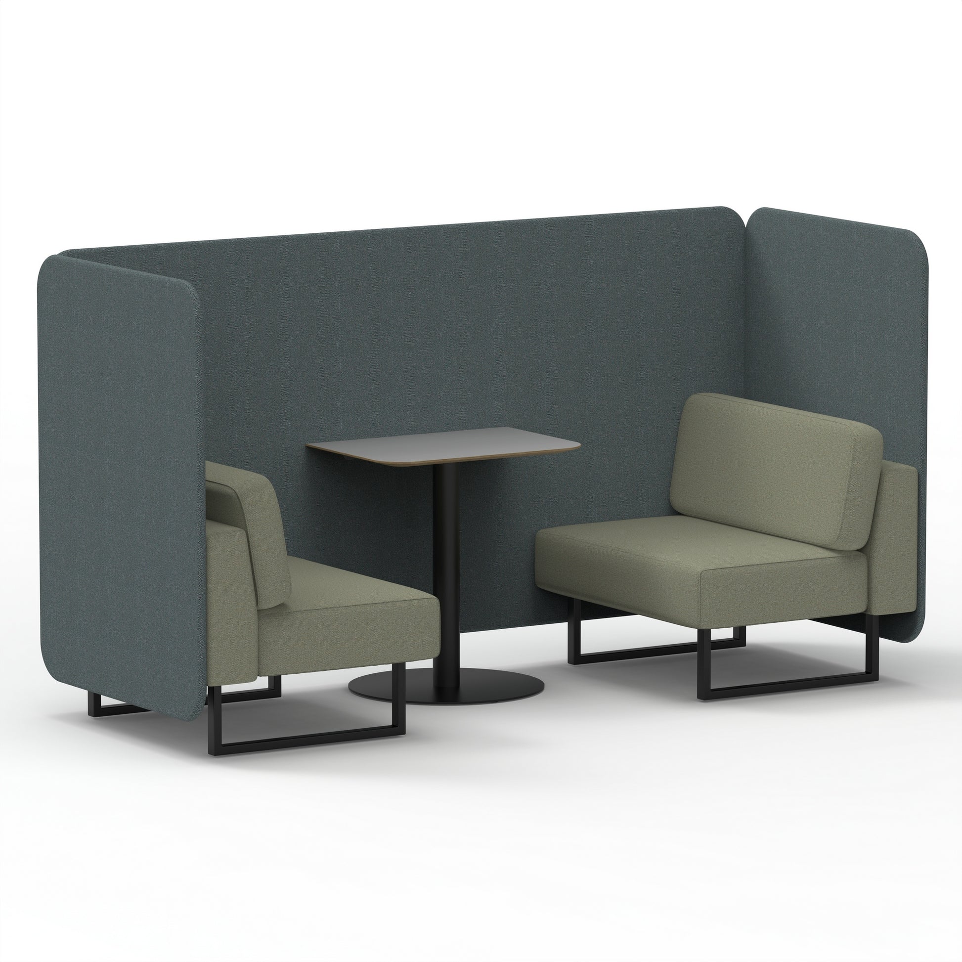 Brixworth Bench Booth With Grey Table In Two Tone