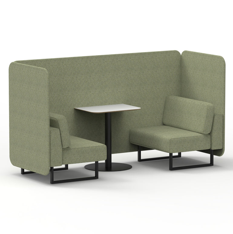 Brixworth Bench Booth With White Table In Single Tone