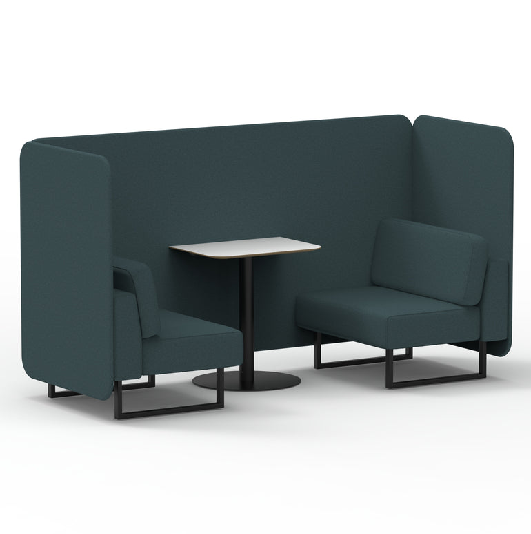 Brixworth Bench Booth With White Table In Single Tone