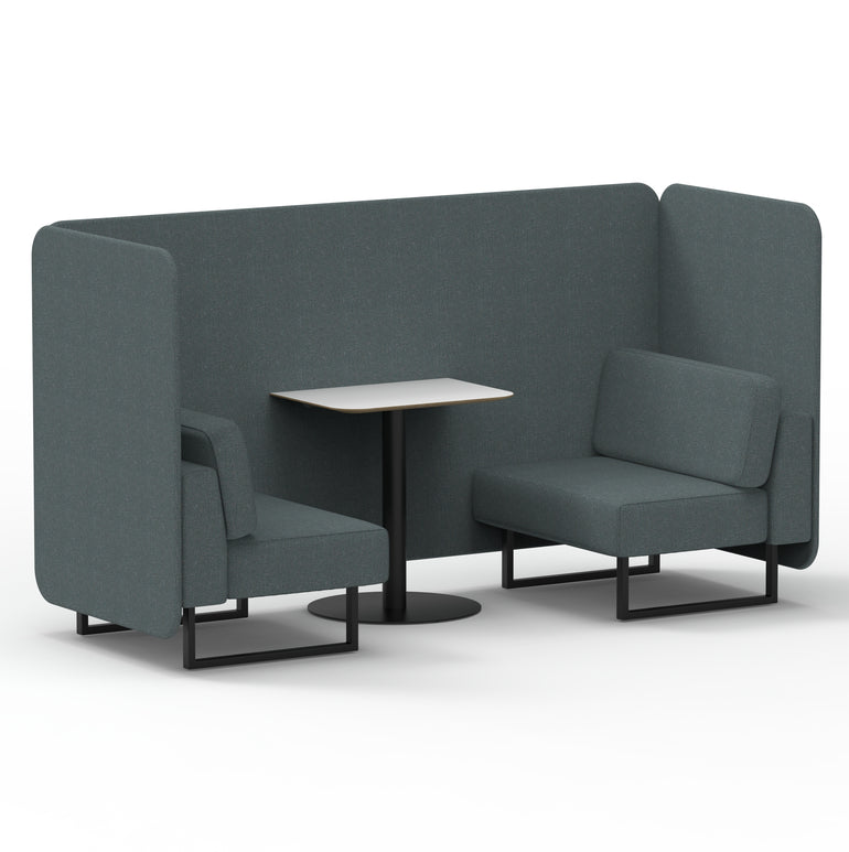 Brixworth Bench Booth With White Table In Single Tone