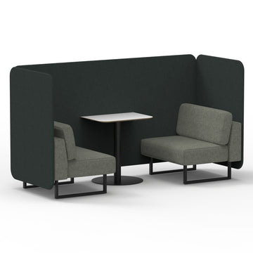 Rivet - Charcoal Panels And Vitreous Sofa
