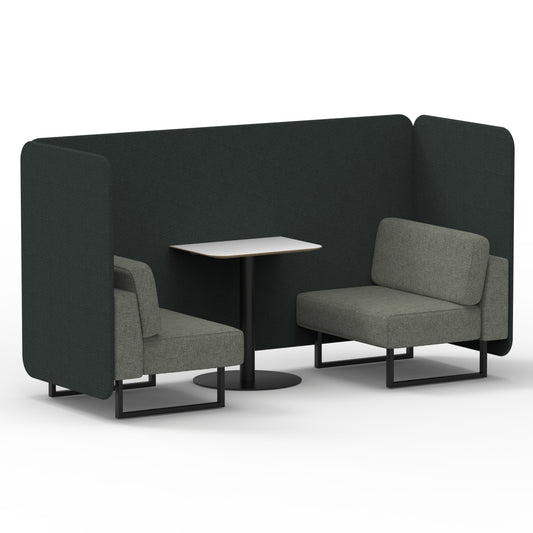 EE - Brixworth Bench Booth With White Table In Two Tone