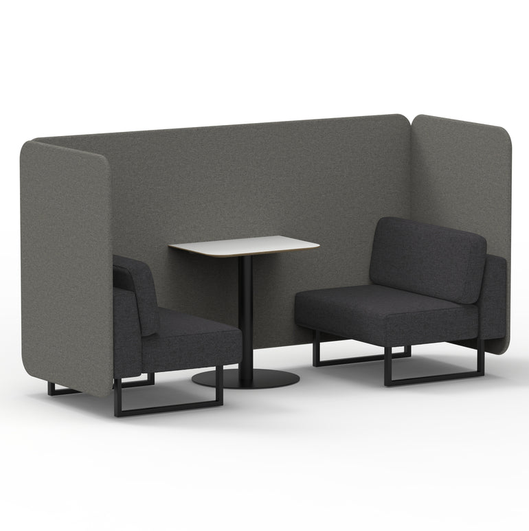 Brixworth Bench Booth With White Table In Two Tone