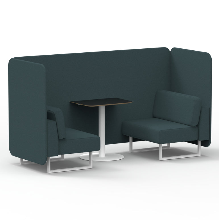 Brixworth Bench Booth With Black Table In Single Tone