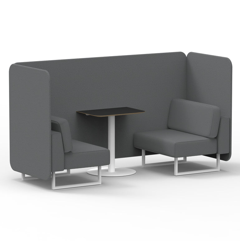 Brixworth Bench Booth With Black Table In Single Tone