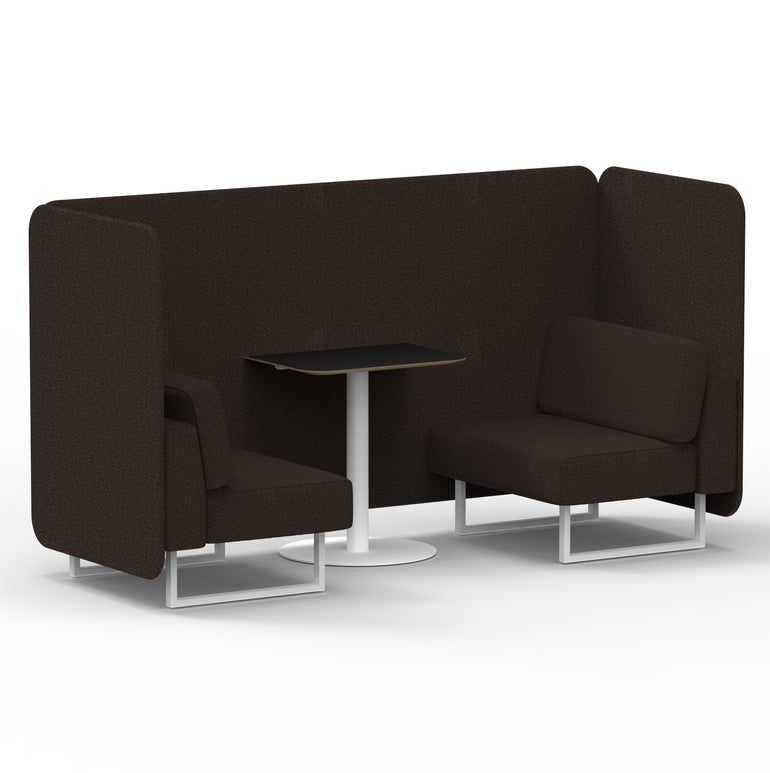 Brixworth Bench Booth With Black Table In Single Tone