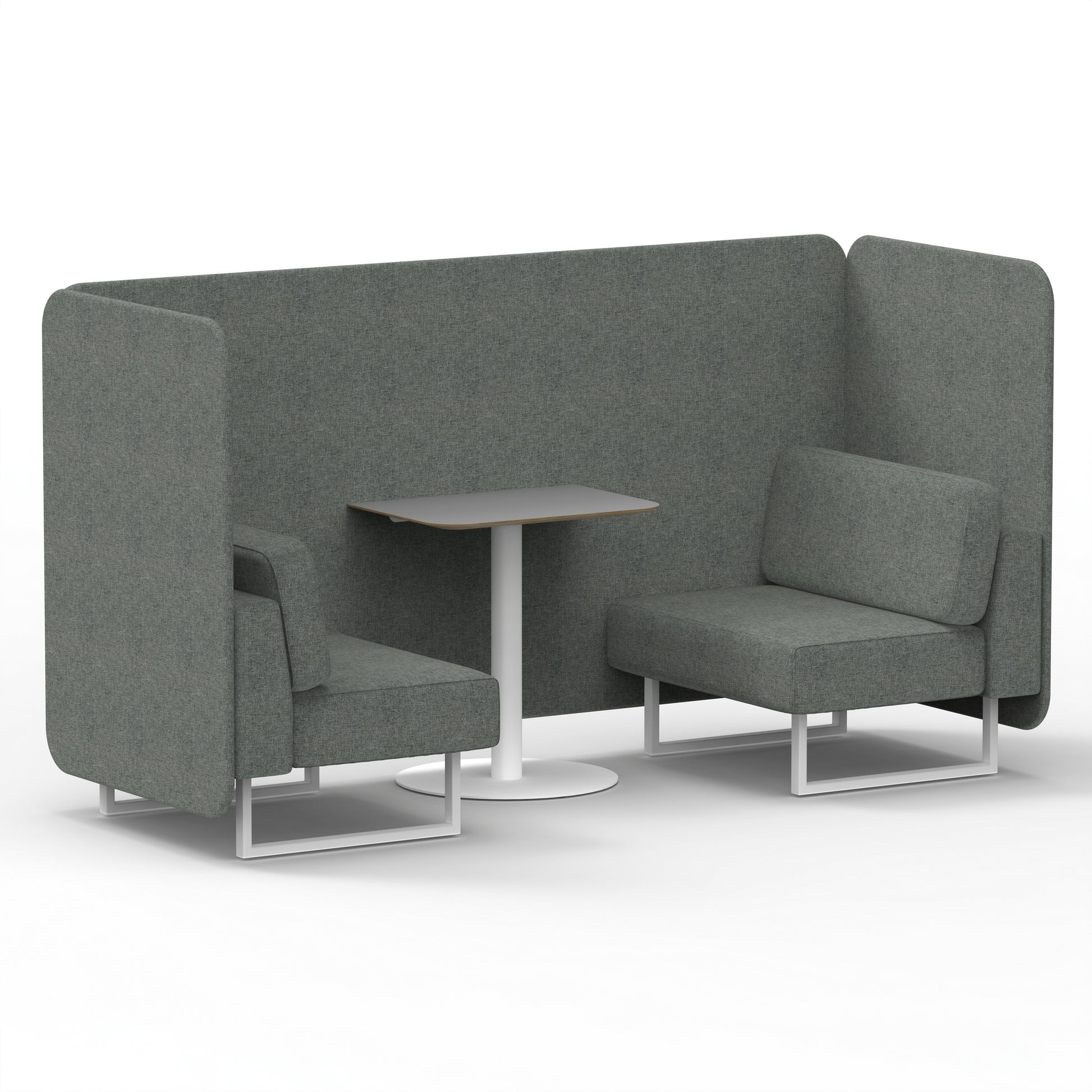 Brixworth Bench Booth With Grey Table In Single Tone