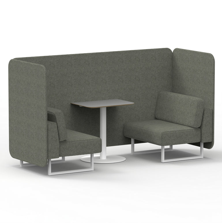 Brixworth Bench Booth With Grey Table In Single Tone
