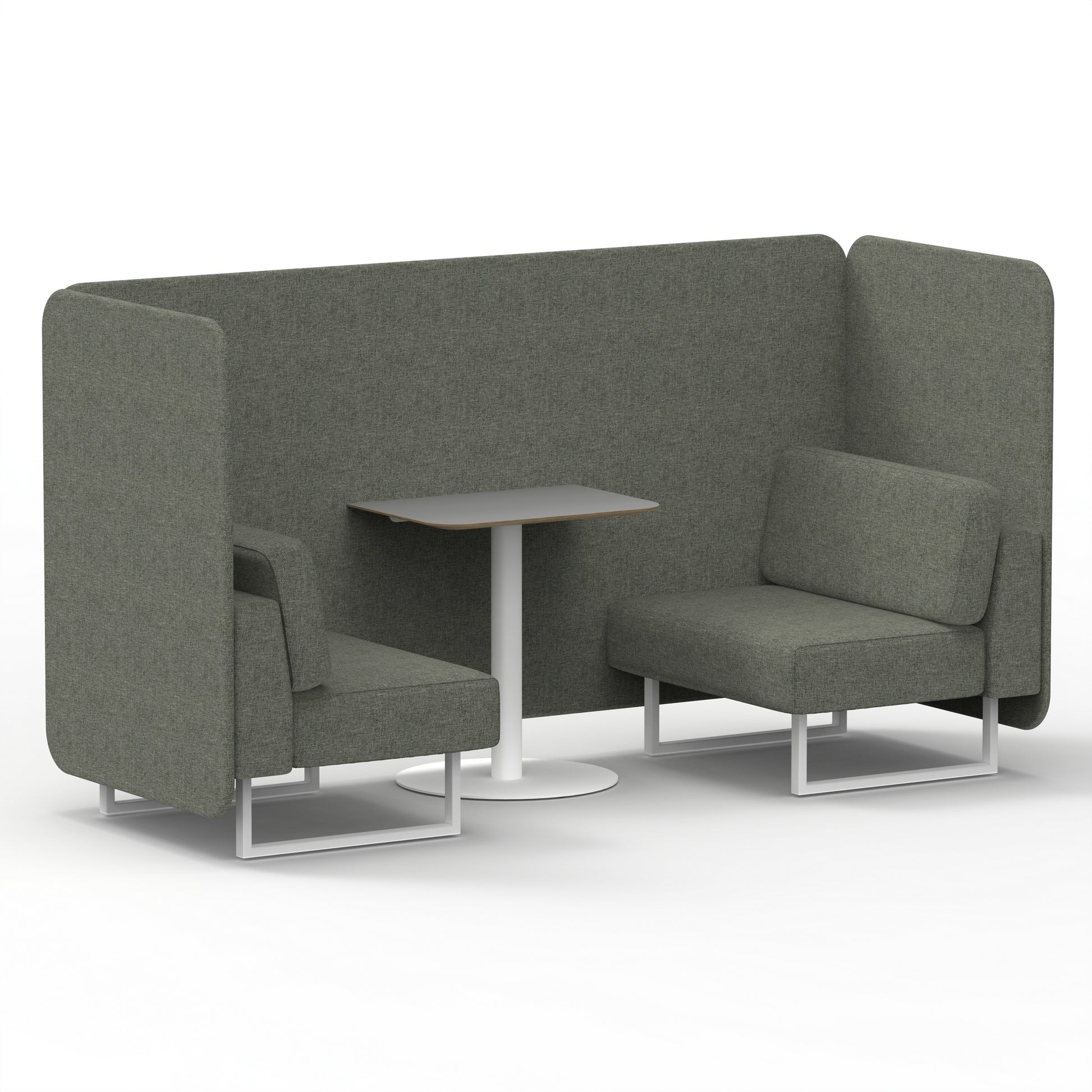Brixworth Bench Booth With Grey Table In Single Tone