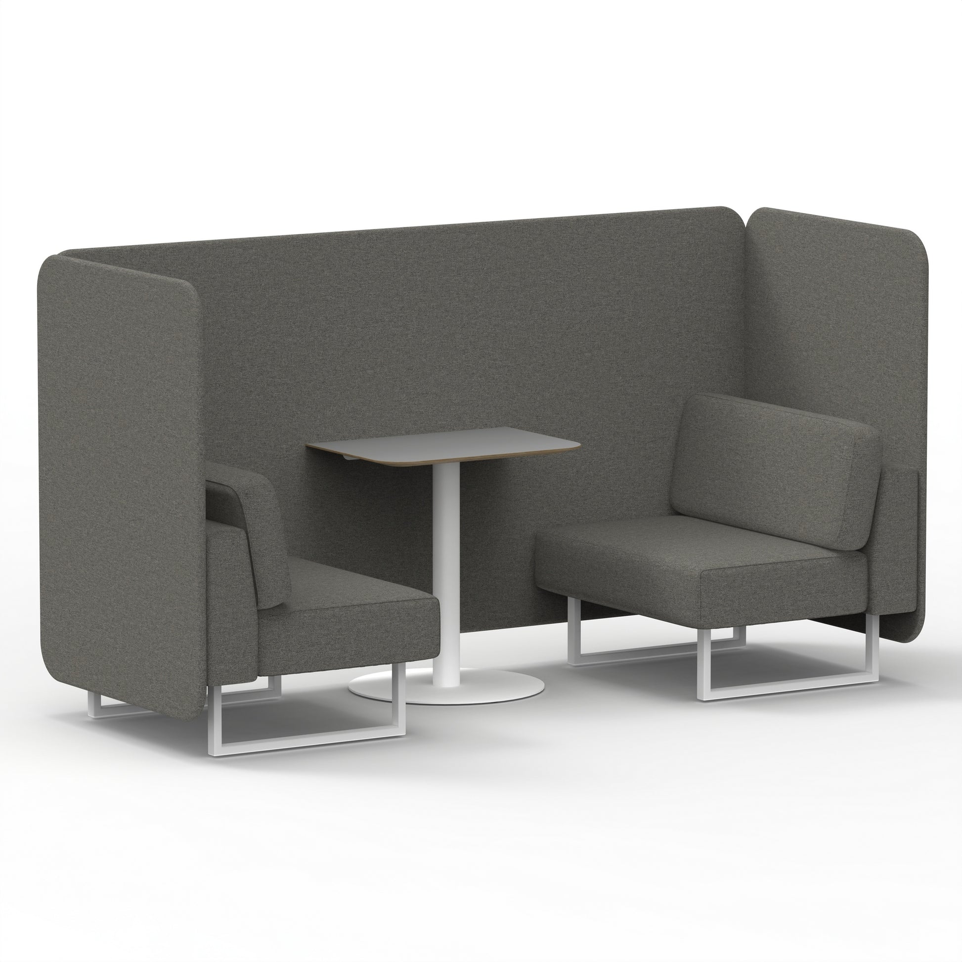 Brixworth Bench Booth With Grey Table In Single Tone