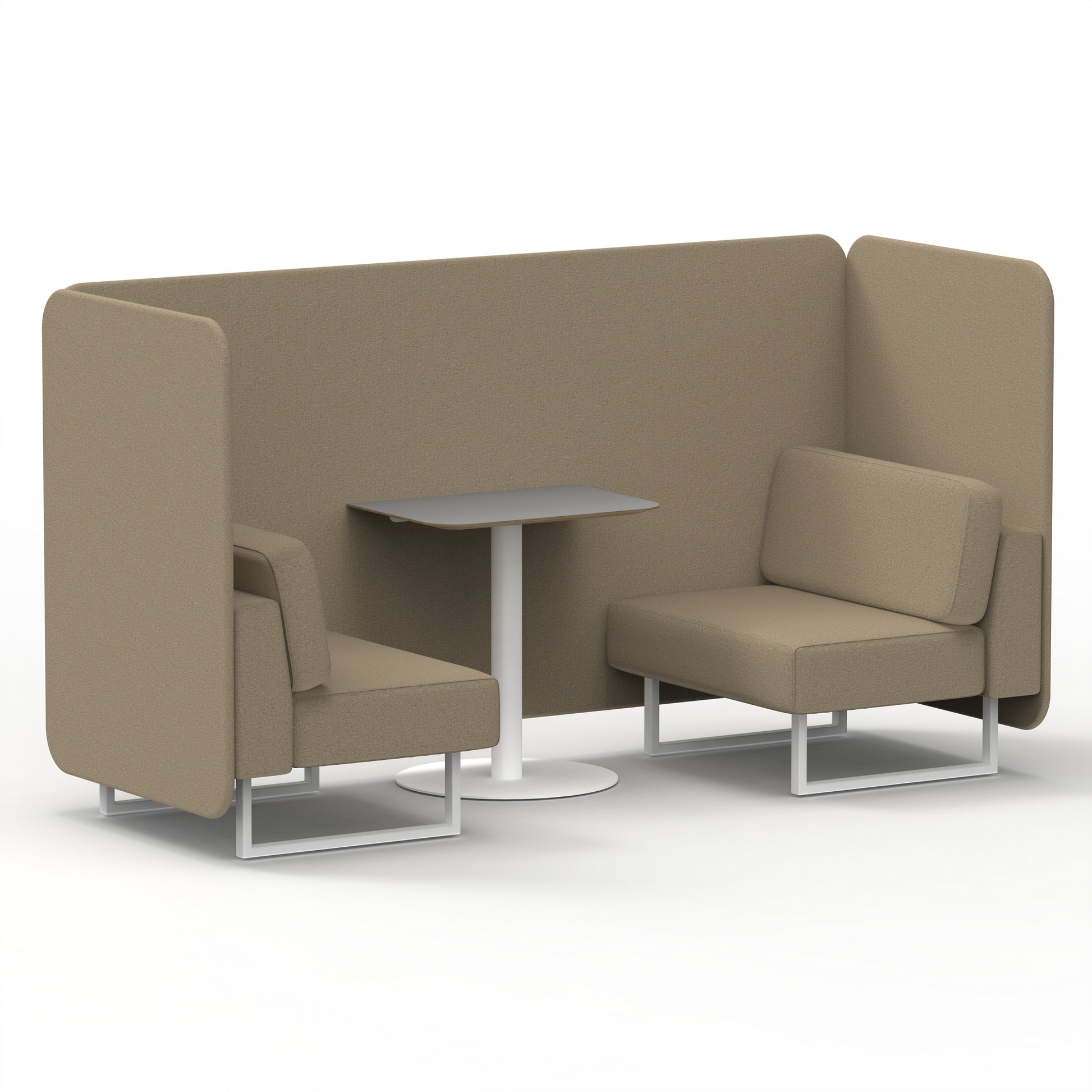 Brixworth Bench Booth With Grey Table In Single Tone