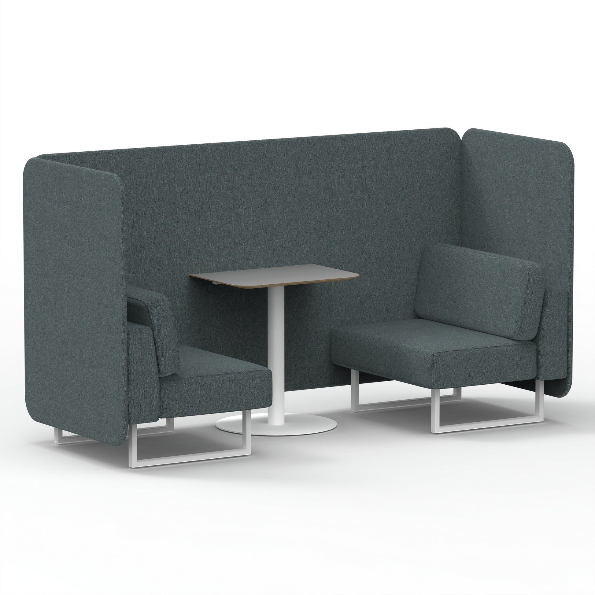 Brixworth Bench Booth With Grey Table In Single Tone