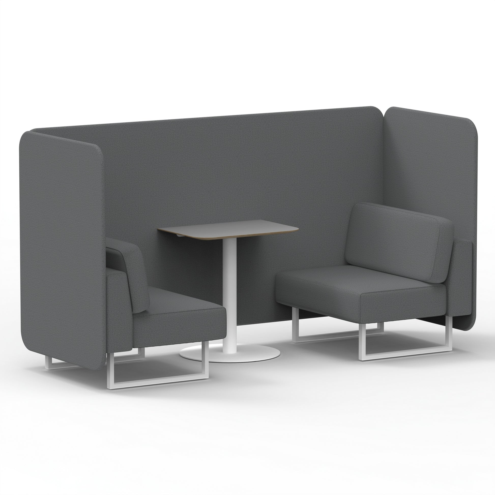 Brixworth Bench Booth With Grey Table In Single Tone