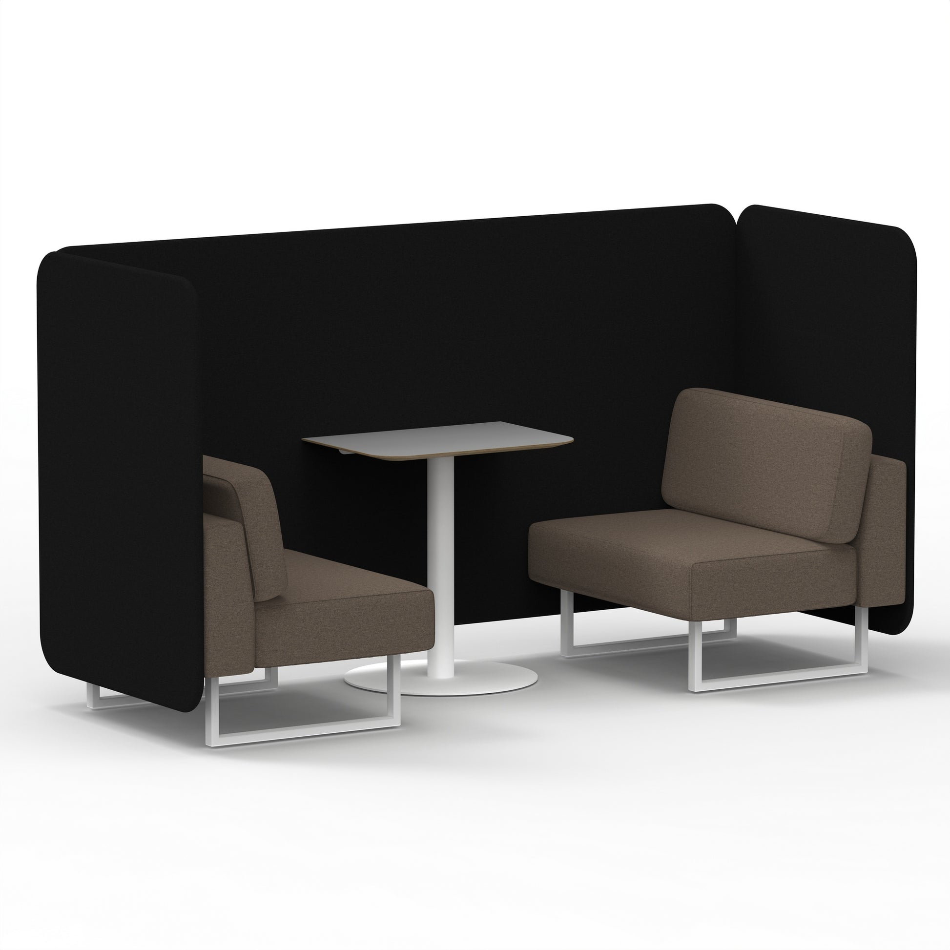 Brixworth Bench Booth With Grey Table In Two Tone