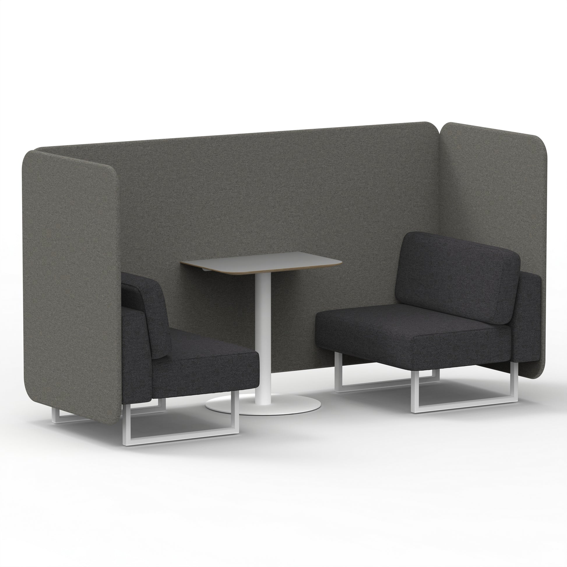 Brixworth Bench Booth With Grey Table In Two Tone