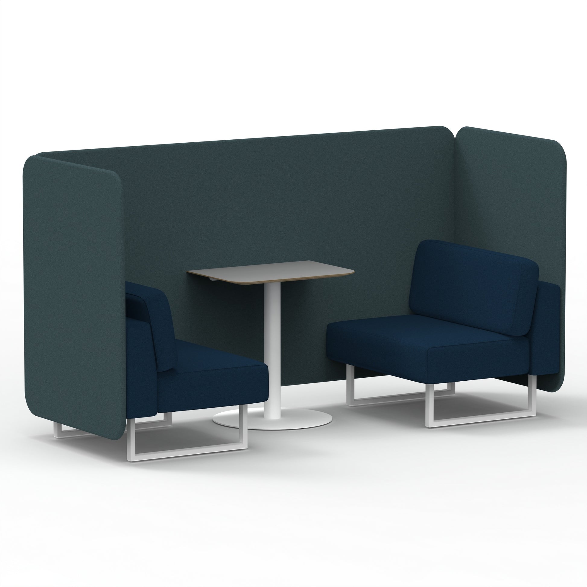 Brixworth Bench Booth With Grey Table In Two Tone