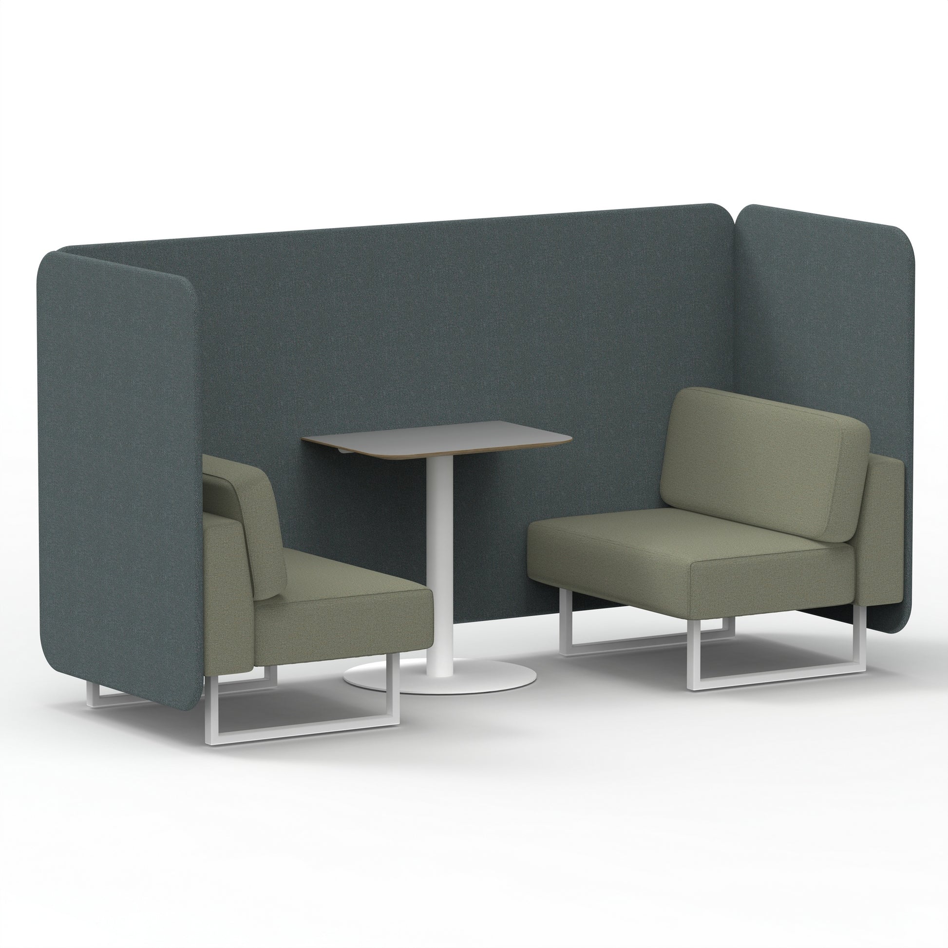 Brixworth Bench Booth With Grey Table In Two Tone