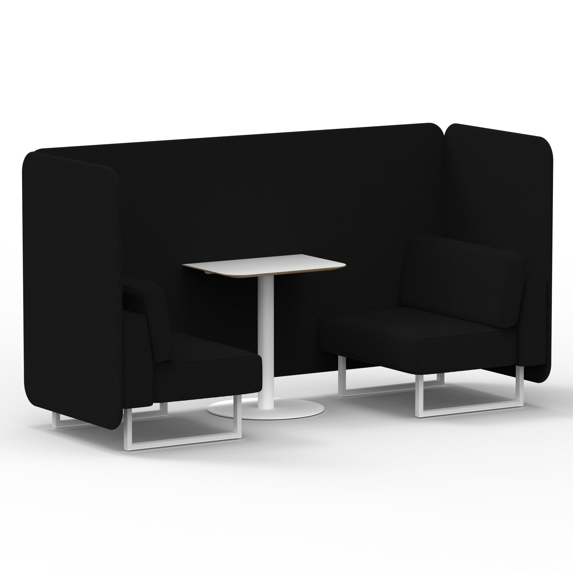 Brixworth Bench Booth With White Table In Single Tone