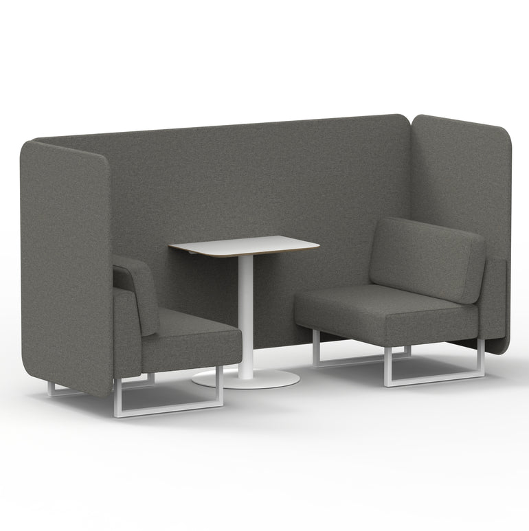 Brixworth Bench Booth With White Table In Single Tone