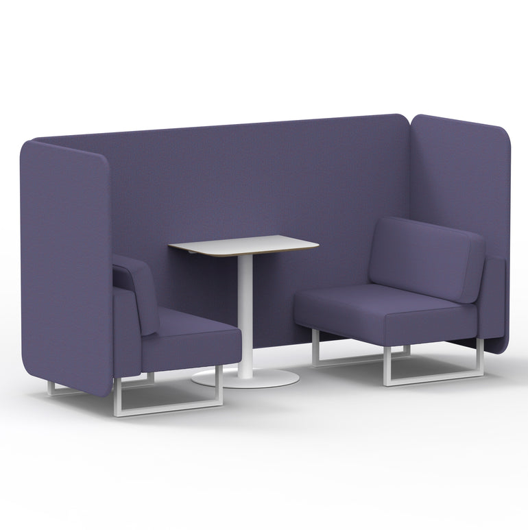 Brixworth Bench Booth With White Table In Single Tone