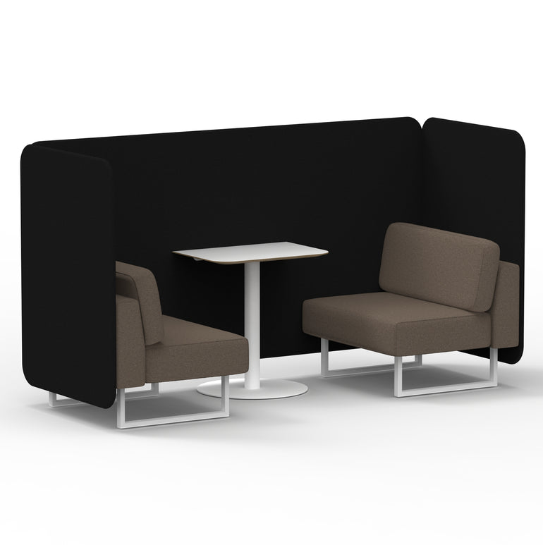 Brixworth Bench Booth With White Table In Two Tone