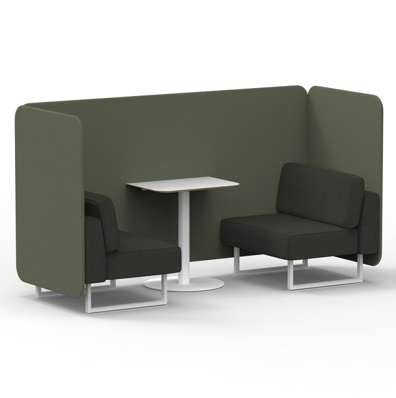 Brixworth Bench Booth With White Table In Two Tone