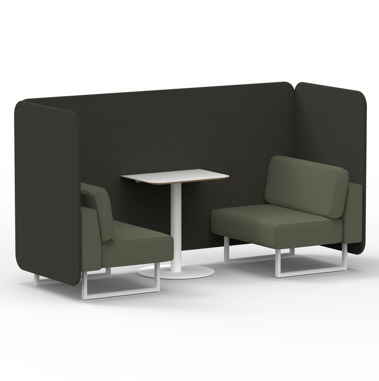 Brixworth Bench Booth With White Table In Two Tone