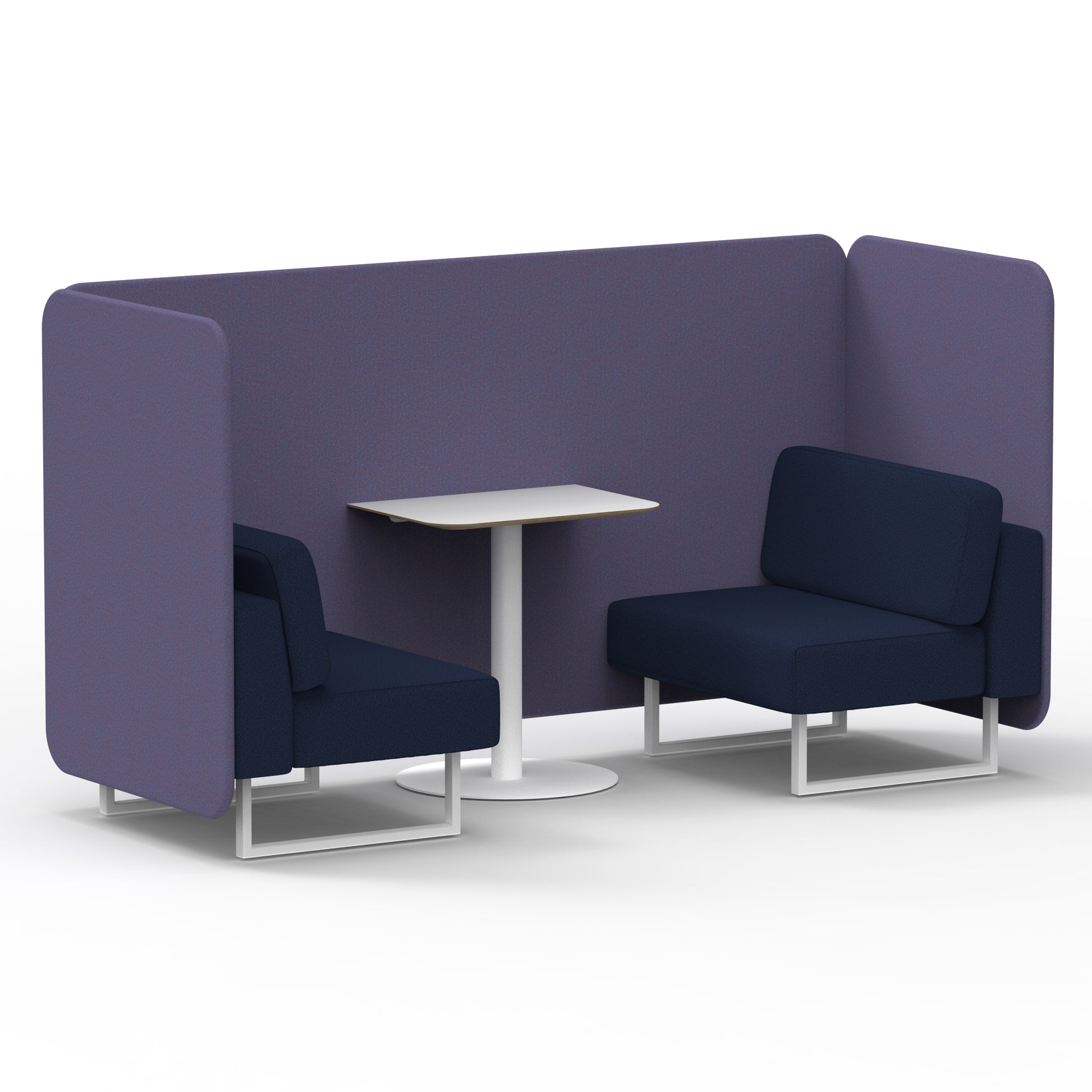 Brixworth Bench Booth With White Table In Two Tone