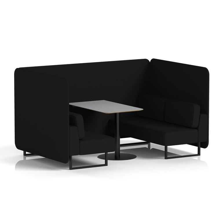 Brixworth Bench Booth With Grey Table In Single Tone