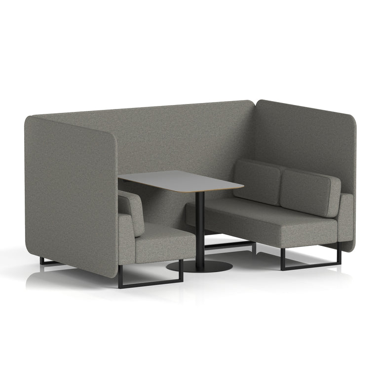 Brixworth Bench Booth With Grey Table In Single Tone