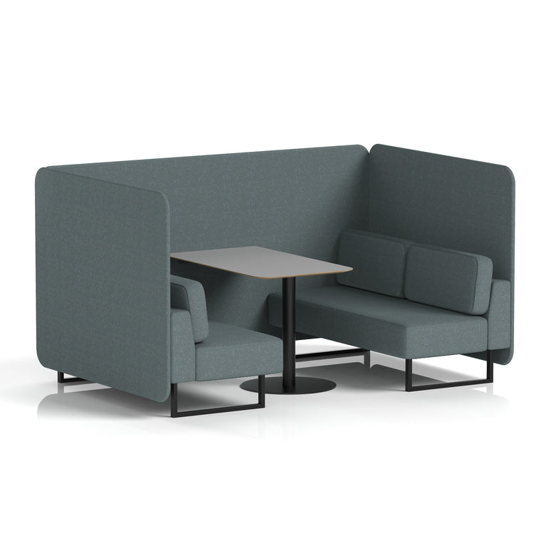 Brixworth Bench Booth With Grey Table In Single Tone