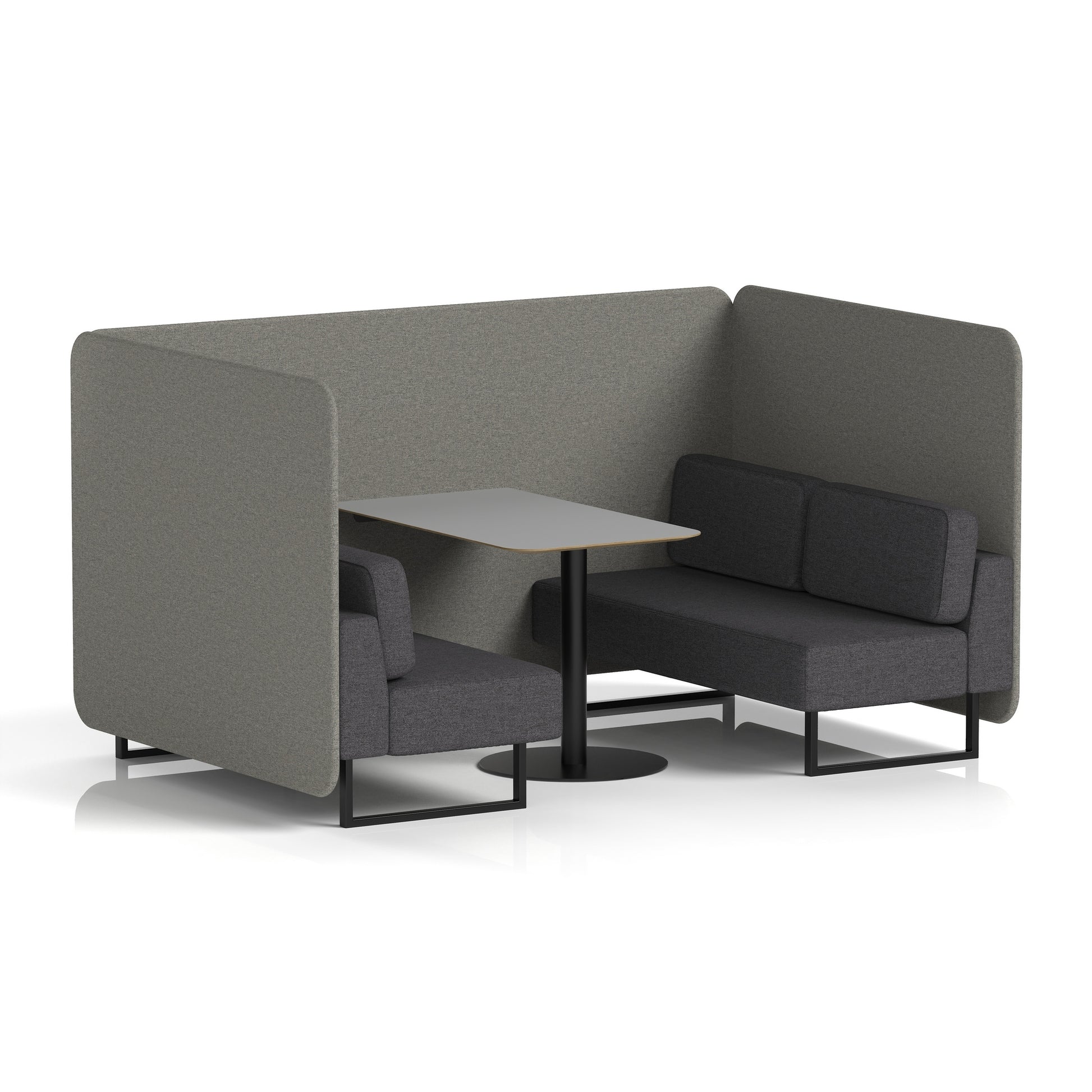 Brixworth Bench Booth With Grey Table In Two Tone