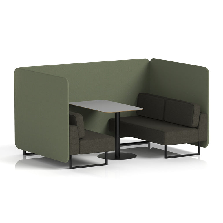 Brixworth Bench Booth With Grey Table In Two Tone