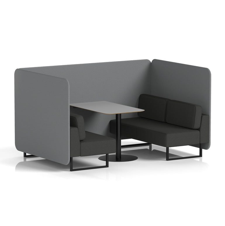 Brixworth Bench Booth With Grey Table In Two Tone