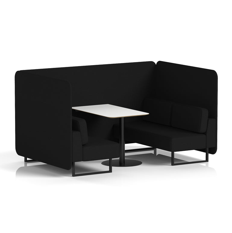 Brixworth Bench Booth With White Table In Single Tone