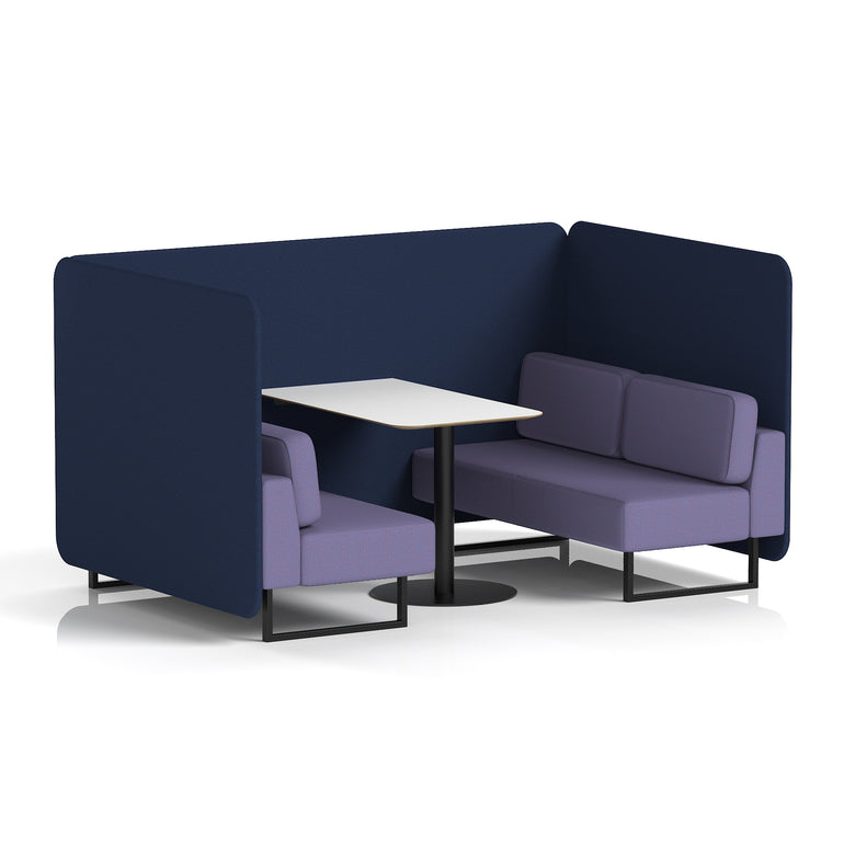 Brixworth Bench Booth With White Table In Two Tone