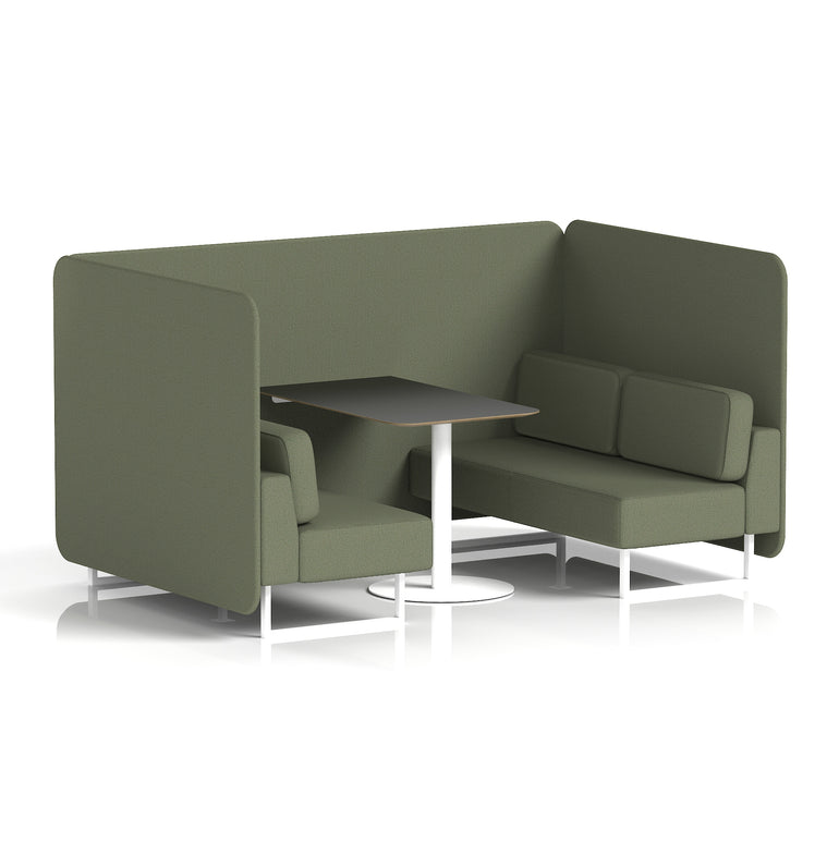 Brixworth Bench Booth With Black Table In Single Tone