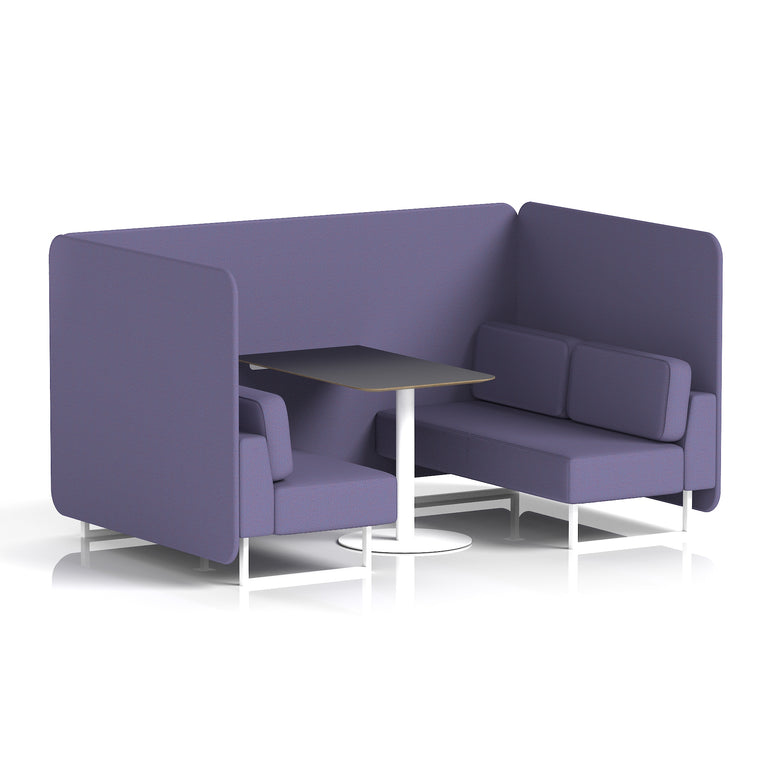 Brixworth Bench Booth With Black Table In Single Tone