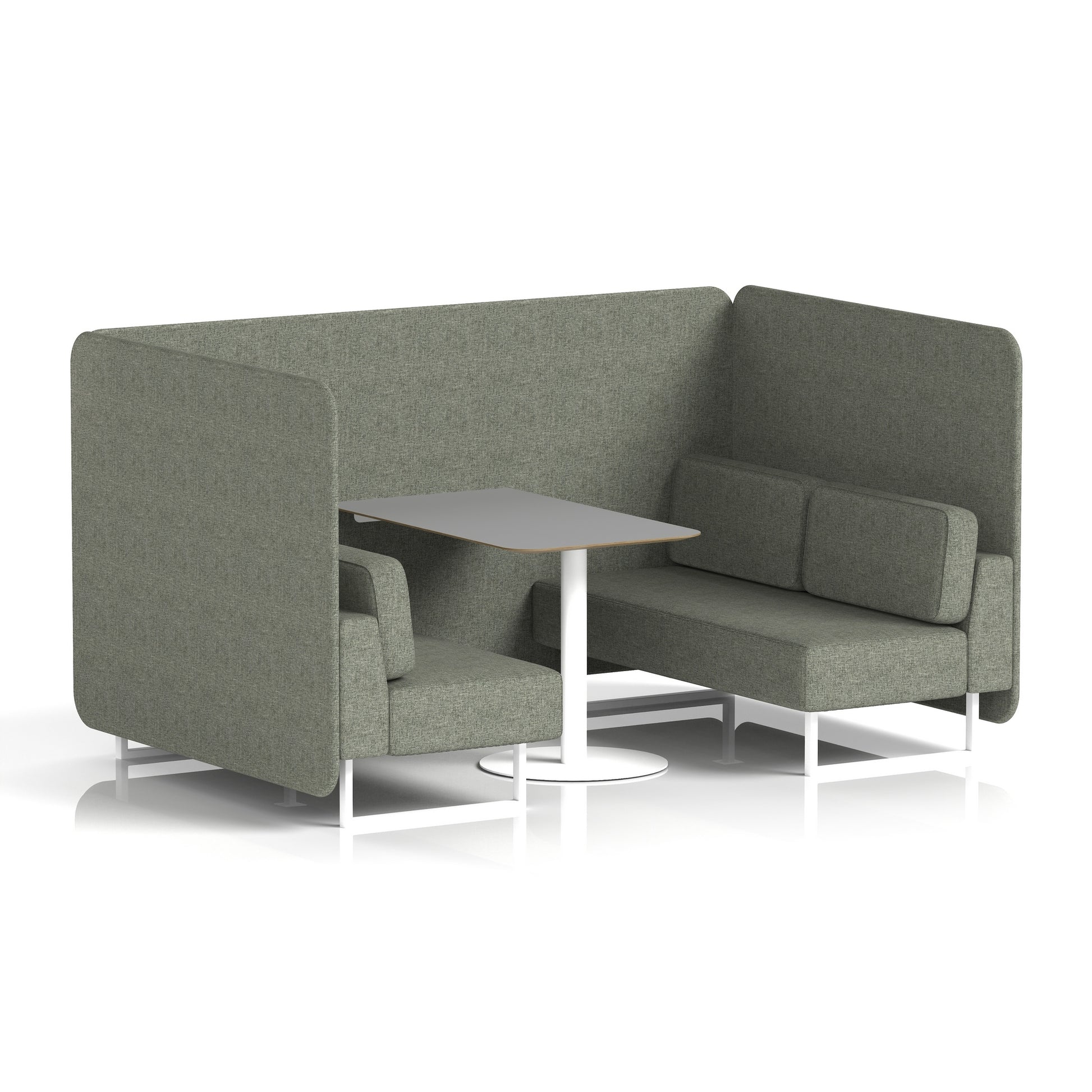 Brixworth Bench Booth With Grey Table In Single Tone