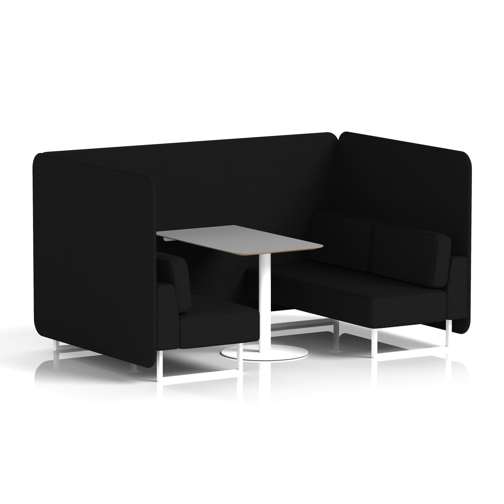 Brixworth Bench Booth With Grey Table In Single Tone