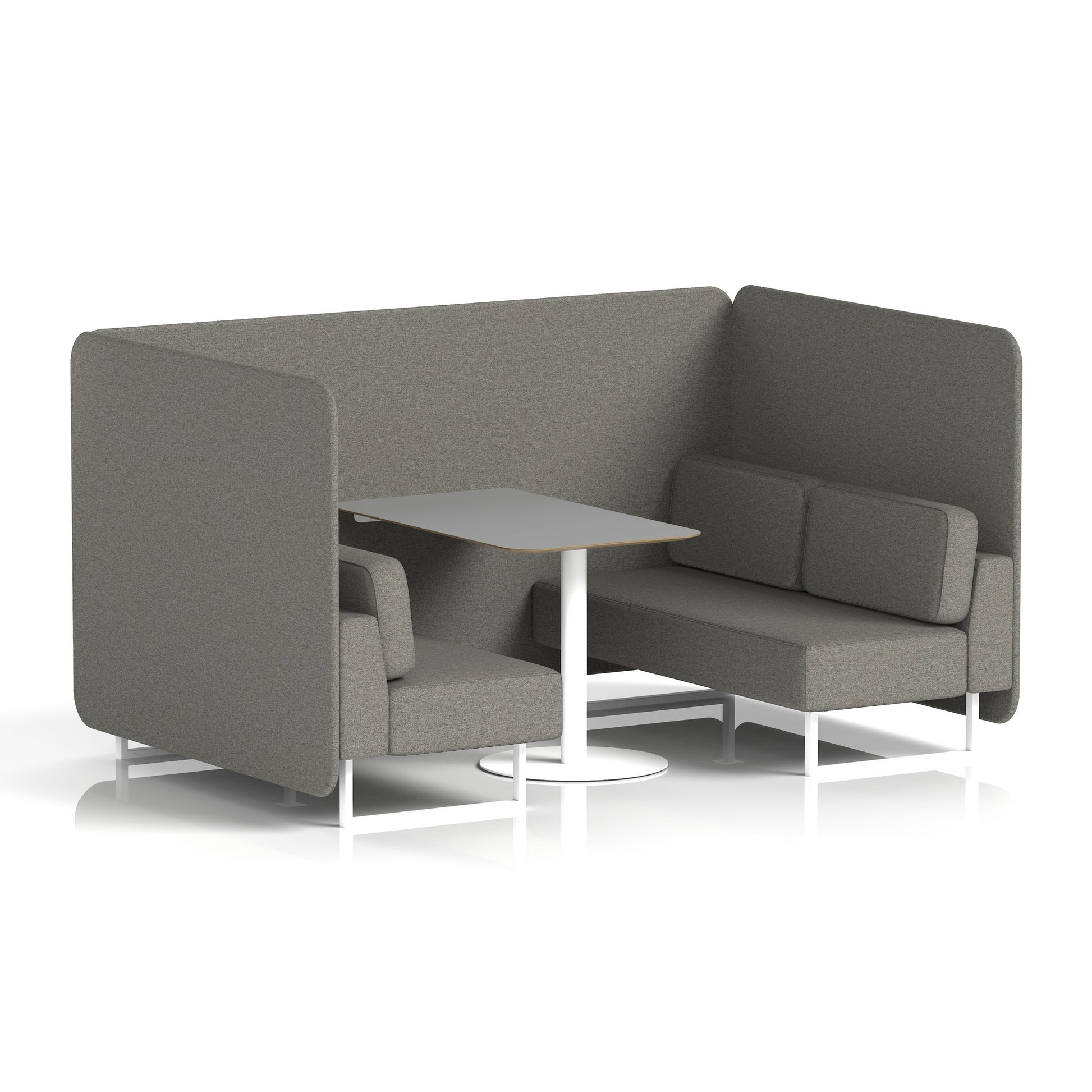 Brixworth Bench Booth With Grey Table In Single Tone